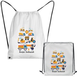 PLECAK WOREK Z KOLOROWYM NADRUKIEM DO PRZEDSZKOLA SZKOŁY Z IMIENIEM DZIECKA