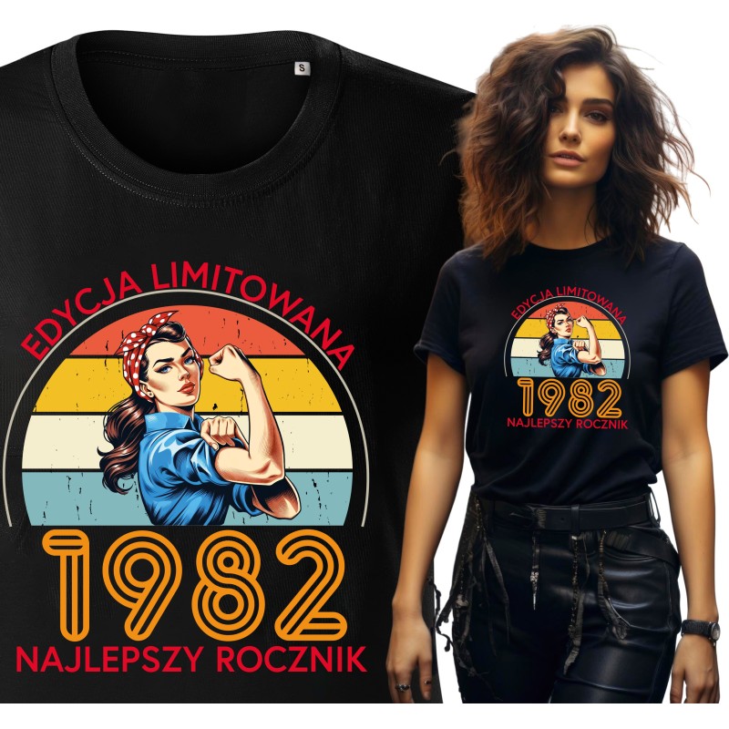KOSZULKA DAMSKA EDYCA LIMITOWANA NAJLEPSZY ROCZNIK URODZINOWA