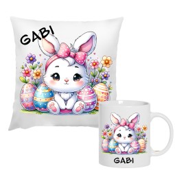 ZESTAW POSZEWKA KUBEK WIELKANOCNE WZORY PERSONALIZOWANY 330 ml