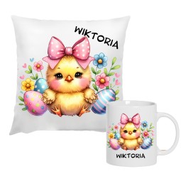 ZESTAW POSZEWKA KUBEK WIELKANOCNE WZORY PERSONALIZOWANY 330 ml