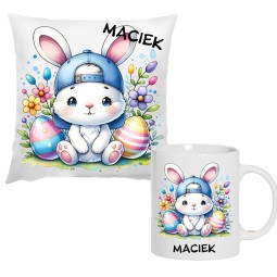 ZESTAW POSZEWKA KUBEK WIELKANOCNE WZORY PERSONALIZOWANY 330 ml