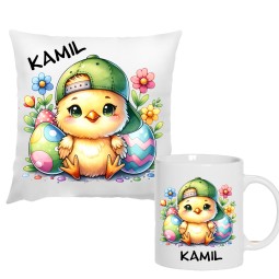 ZESTAW POSZEWKA KUBEK WIELKANOCNE WZORY PERSONALIZOWANY 330 ml