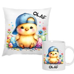 ZESTAW POSZEWKA KUBEK WIELKANOCNE WZORY PERSONALIZOWANY 330 ml