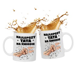 KUBEK NA PREZENT DLA TATYNAJLEPSZY TATA NA ŚWIECIE IMIONA DZIECI