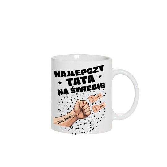 KUBEK NA PREZENT DLA TATYNAJLEPSZY TATA NA ŚWIECIE IMIONA DZIECI