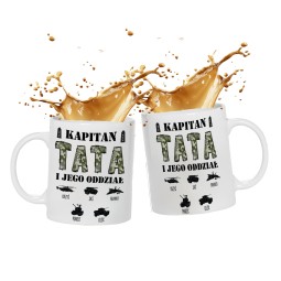 KUBEK NA PREZENT DLA TATY KAPITAN I JEGO ODDZIAŁ IMIONA DZIECI