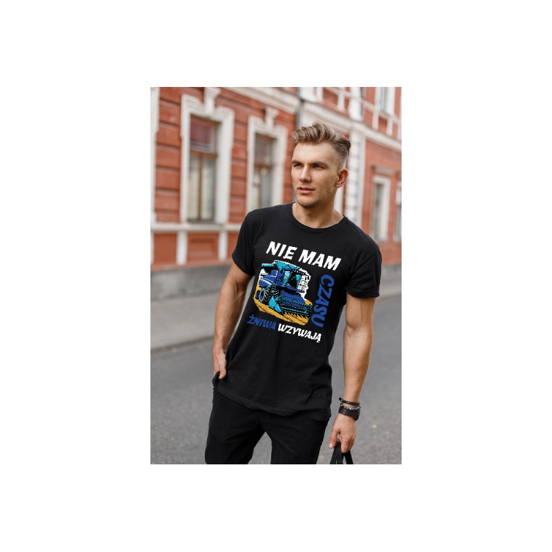 KOSZULKA MĘSKA Z HUMORYSTYCZNYM NADRUKIEM ŻNIWA