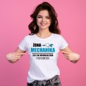 KOSZULKA DAMSKA  Z HUMORYSTYCZNYM NADRUKIEM ŻONA MECHANIKA