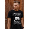 KOSZULKA MĘSKA Z HUMORYSTYCZNYM NADRUKIEM SZWAGIER NIE PYTA SZWAGIER POLEWA