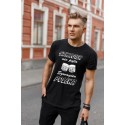 KOSZULKA MĘSKA Z HUMORYSTYCZNYM NADRUKIEM SZWAGIER NIE PYTA SZWAGIER POLEWA