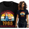 KOSZULKA DAMSKA EDYCA LIMITOWANA NAJLEPSZY ROCZNIK 1985 URODZINOWA