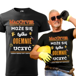 MACGYVER KOSZULKA PREZENT DZIEŃ TATY CZARNA