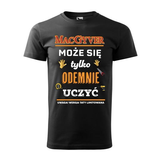 MACGYVER KOSZULKA PREZENT DZIEŃ TATY CZARNA