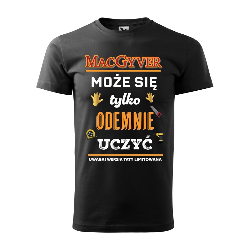 MACGYVER KOSZULKA PREZENT DZIEŃ TATY CZARNA