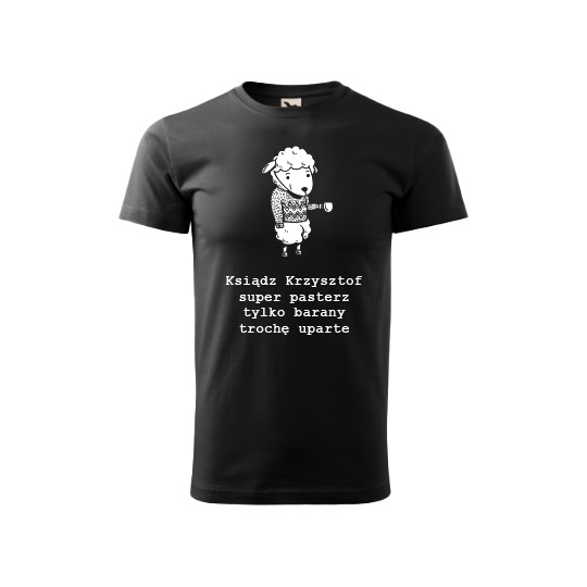 KOSZULKA MĘSKA KSIĄDZ SUPER PASTERZ PERSONALIZOWANA
