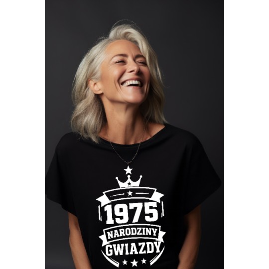 KOSZULKA DAMSKA NARODZINY GWIAZDY ROCZNIK URODZINOWA