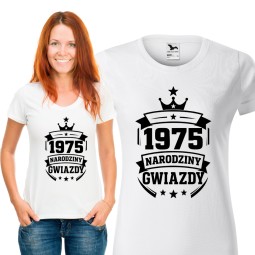 KOSZULKA DAMSKA NARODZINY GWIAZDY ROCZNIK URODZINOWA