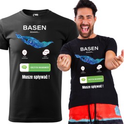 KOSZULKA MĘSKA BASEN DZWONI CZARNA