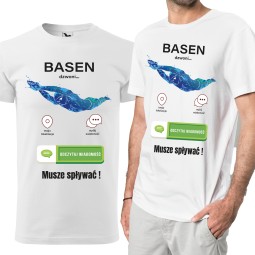 KOSZULKA MĘSKA BASEN DZWONI BIAŁA