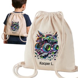 WORKOPLECAK  Z IMIENIEM DO ŻŁOBKA SZKOŁY PRZEDSZKOLA NA KAPCIE BAWEŁNIANY