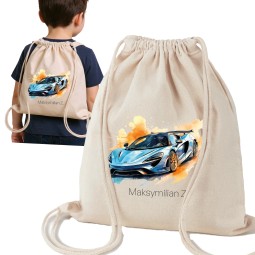 WORKOPLECAK  Z IMIENIEM DO ŻŁOBKA SZKOŁY PRZEDSZKOLA NA KAPCIE BAWEŁNIANY