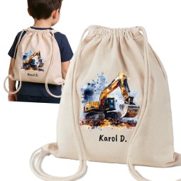 WORKOPLECAK  Z IMIENIEM DO ŻŁOBKA SZKOŁY PRZEDSZKOLA NA KAPCIE BAWEŁNIANY