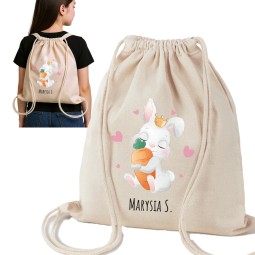 WORKOPLECAK  Z IMIENIEM DO ŻŁOBKA SZKOŁY PRZEDSZKOLA NA KAPCIE BAWEŁNIANY