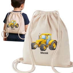 WORKOPLECAK  Z IMIENIEM DO ŻŁOBKA SZKOŁY PRZEDSZKOLA NA KAPCIE BAWEŁNIANY