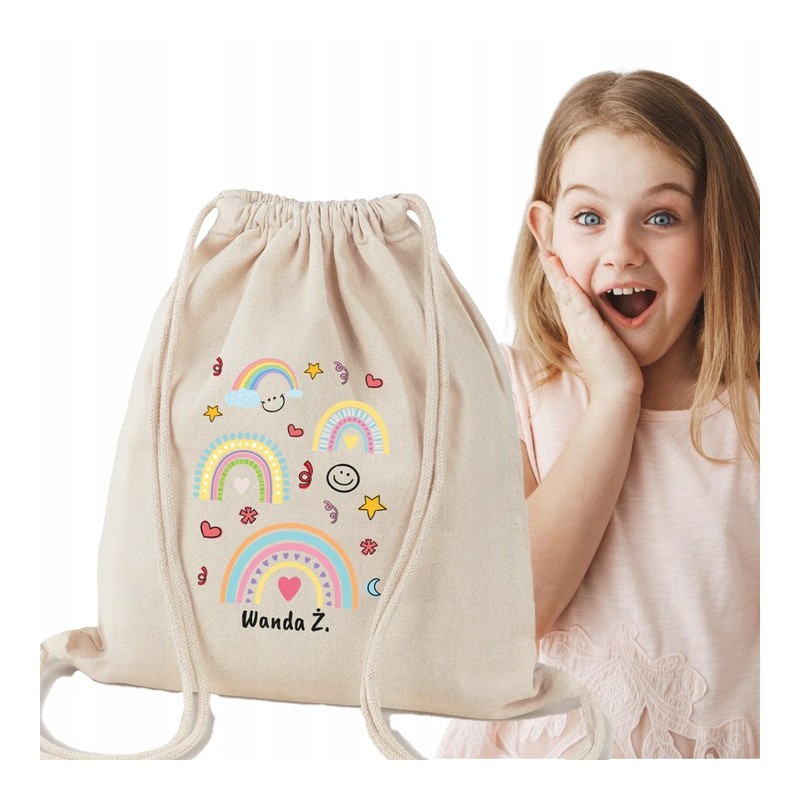 ZESTAW DO PRZEDSZKOLA KOSZULKA PERSONALIZOWANA  I WOREK BAWEŁNIANY