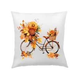 POSZEWKA NA PODUSZKĘ JESIENNA  40X40cm ROWER JESIEŃ OZDOBNA