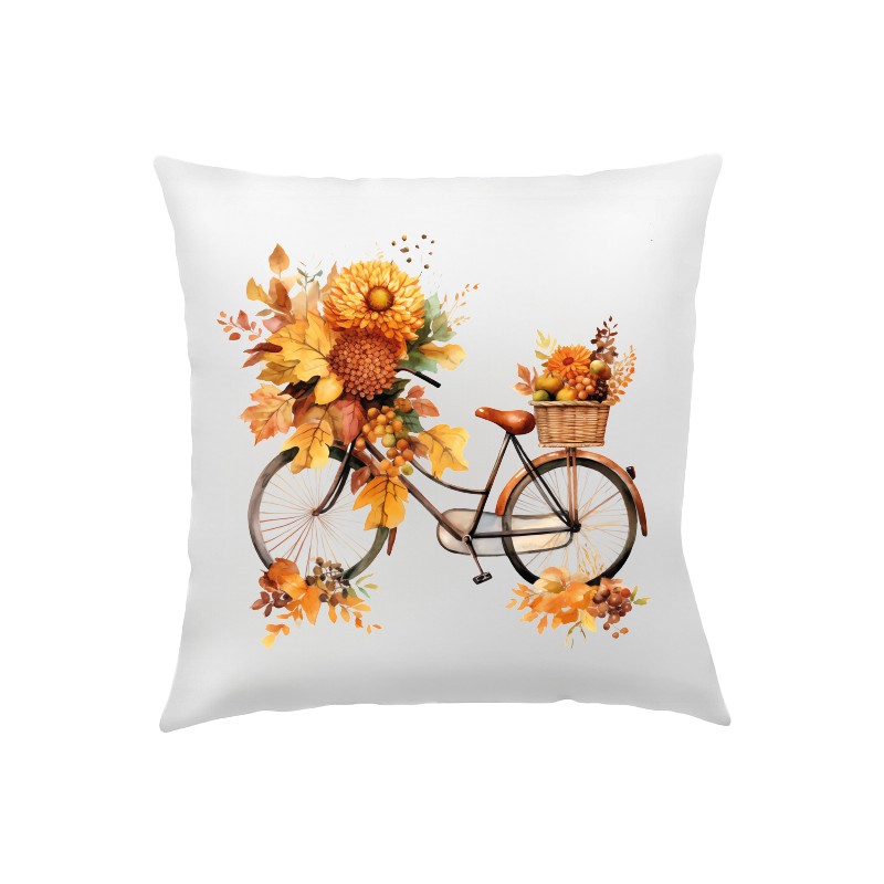 POSZEWKA NA PODUSZKĘ JESIENNA  40X40cm ROWER JESIEŃ OZDOBNA