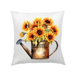 POSZEWKA NA PODUSZKĘ JESIENNA  40X40cm SŁONECZNIKI JESIEŃ OZDOBNA