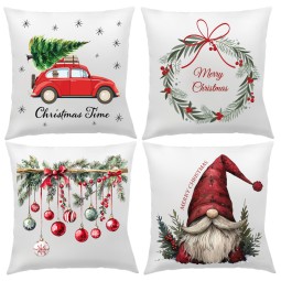 POSZEWKI NA PODUSZKĘ BOŻE NARODZENIE 40X40cm DO SALONU OZDOBA ZESTAW 4