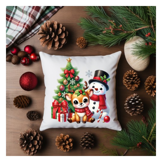 POSZEWKA NA PODUSZKĘ ŚWIĄTECZNA DZIECIĘCA 40X40cm OZDOBNA BOŻE NARODZENIE