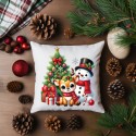 POSZEWKA NA PODUSZKĘ ŚWIĄTECZNA DZIECIĘCA 40X40cm OZDOBNA BOŻE NARODZENIE