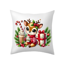 POSZEWKA NA PODUSZKĘ ŚWIĄTECZNA DZIECIĘCA 40X40cm OZDOBNA BOŻE NARODZENIE