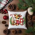 POSZEWKA NA PODUSZKĘ ŚWIĄTECZNA DZIECIĘCA 40X40cm OZDOBNA BOŻE NARODZENIE