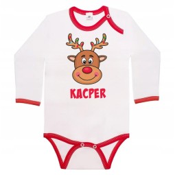 BODY NIEMOWLĘCE GRAFIKA Z IMIENIEM NA PREZENT BAWEŁNIANE BIAŁE