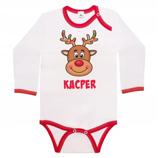 BODY NIEMOWLĘCE GRAFIKA Z IMIENIEM NA PREZENT BAWEŁNIANE BIAŁE