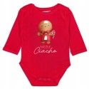 BODY NIEMOWLĘCE GRAFIKA Z IMIENIEM NA PREZENT BAWEŁNIANE CZERWONE