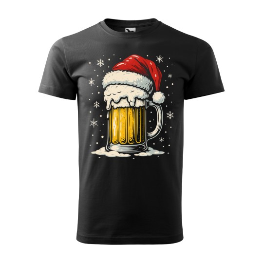 KOSZULKA MĘSKA ŚWIĄTECZNA Z NADRUKIEM  CZARNA