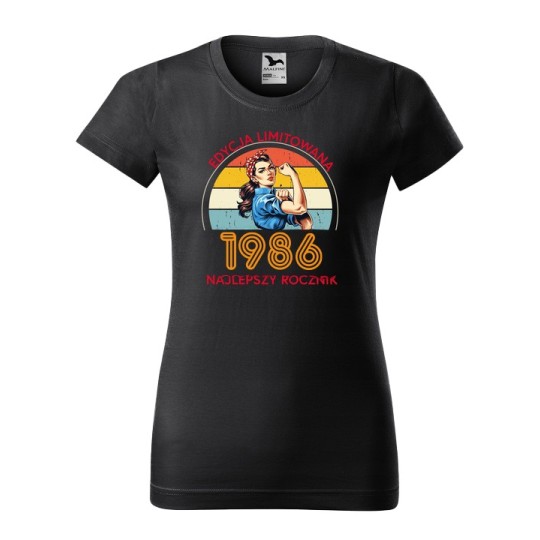 KOSZULKA DAMSKA EDYCA LIMITOWANA NAJLEPSZY ROCZNIK 1986 URODZINOWA
