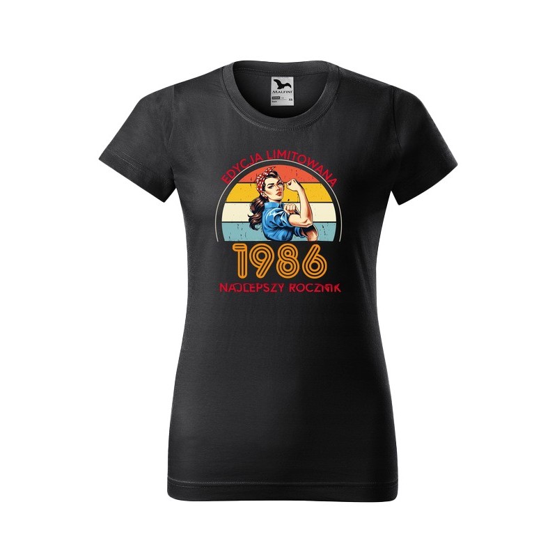 KOSZULKA DAMSKA EDYCA LIMITOWANA NAJLEPSZY ROCZNIK 1986 URODZINOWA