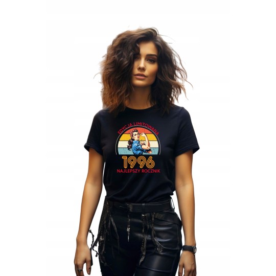 KOSZULKA DAMSKA EDYCA LIMITOWANA NAJLEPSZY ROCZNIK 1996 URODZINOWA