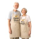 PREZENT DLA BABCI I DZIADKA ZESTAW PERSONALIZOWANYCH FARTUCHÓW 83CM