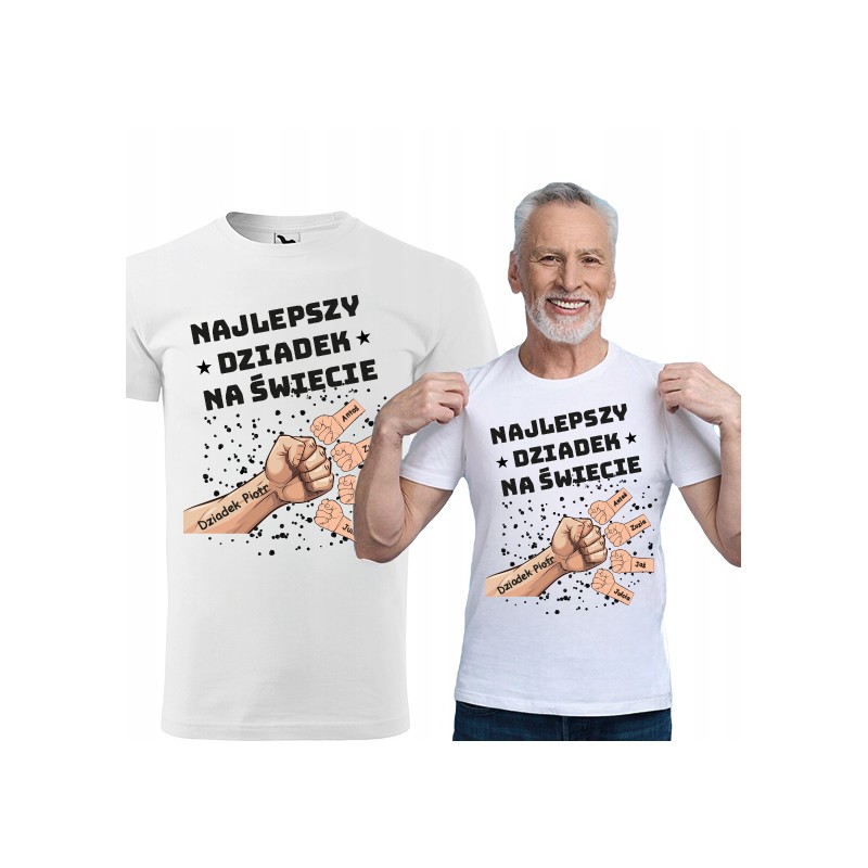 KOSZULKA BLUZKA T-SHIRT NAJLEPSZY DZIADEK NA ŚWIECIE DZIEŃ DZIADKA PREZENT