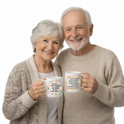 PREZENT NA DZIEŃ BABCI I DZIADKA ZESTAW 2 KUBKÓW DLA DZIADKÓW