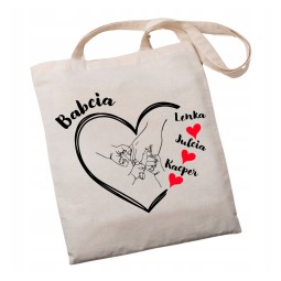 TORBA DZIEŃ BABCI UPOMINEK Z IMIONAMI DZIECI GOTOWY PREZENT