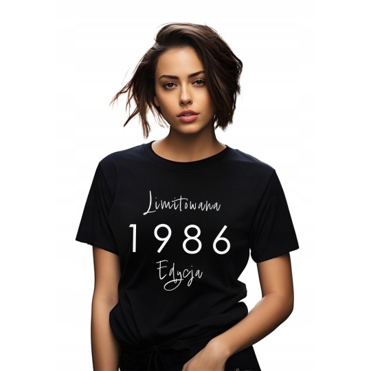 KOSZULKA DAMSKA EDYCA LIMITOWANA NAJLEPSZY ROCZNIK URODZINOWA PERSONALIZACJA