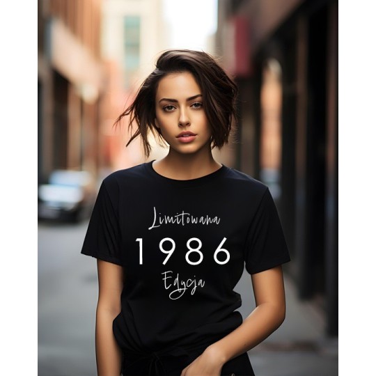 KOSZULKA DAMSKA EDYCA LIMITOWANA NAJLEPSZY ROCZNIK URODZINOWA PERSONALIZACJA